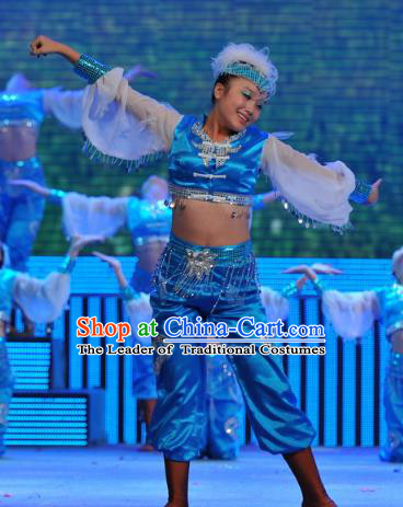 Traditional Chinese Dance Costume, China Folk Dance Classical Dance Clothing for Women