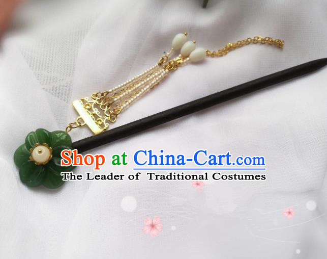 Chinese Traditional Ancient Hair Accessories Classical Wood Hair Clip Hanfu Hairpins for Women