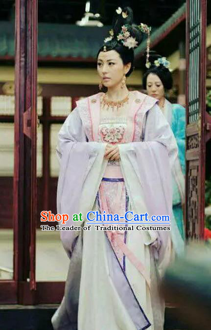 Chinese Ancient Nobility Lady Hanfu Dress Tang Dynasty Las Meninas Embroidered Costumes for Women
