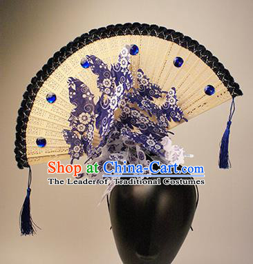 Top Grade Catwalks Chinese Traditional Hair  Accessories Halloween Modern Fancywork Headwear
