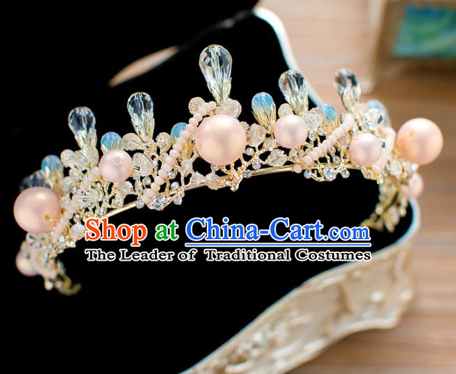 Baroque Bride Hair Accessories Princess Royal Crown Wedding Classical Pearls Imperial Crown for Women