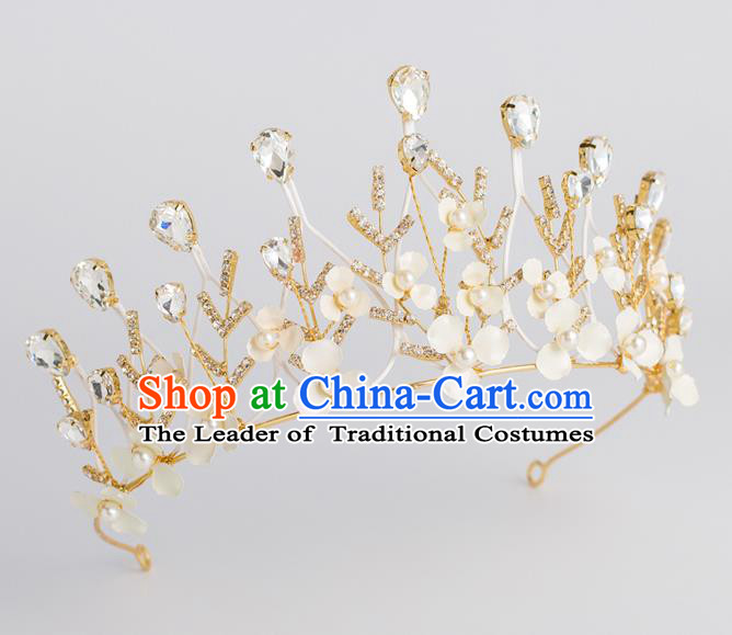 Baroque Princess Golden Royal Crown Bride Classical Hair Accessories Wedding Crystal Imperial Crown for Women
