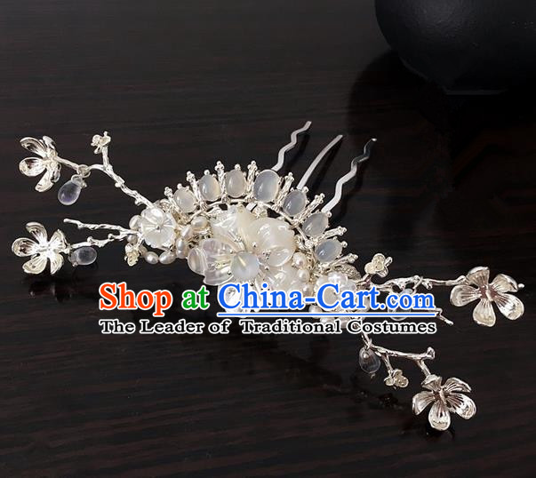 Traditional Handmade Chinese Ancient Classical Hair Accessories Opal Hairpins for Women