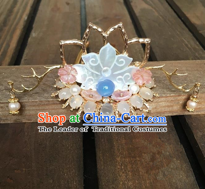 Traditional Handmade Chinese Ancient Classical Hair Accessories Lotus Hair Stick Hairpins for Women