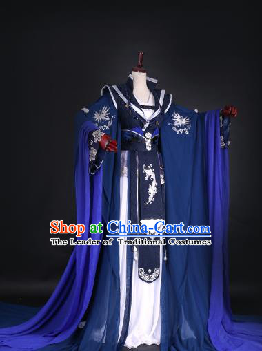 Chinese Ancient Queen Hanfu Dress Han Dynasty Imperial Empress Tailing Embroidered Costume for Women