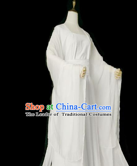 Chinese Ancient Cosplay Princess White Hanfu Dress Tang Dynasty Palace Lady Costume for Women