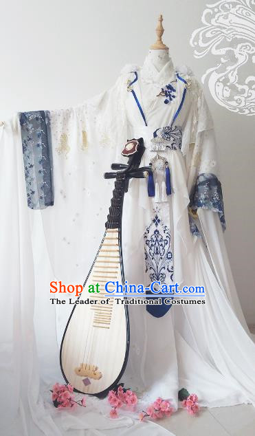 Chinese Ancient Costume Cosplay Imperial Empress Clothing Han Dynasty Queen Embroidered Hanfu Dress for Women