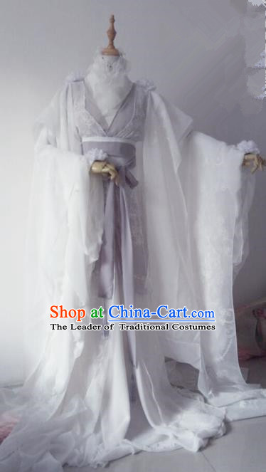 Chinese Ancient Cosplay Knight Costume Han Dynasty Swordswoman Embroidered Hanfu Dress for Women