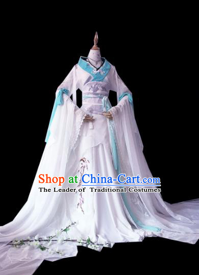 Chinese Ancient Palace Lady Hanfu Han Dynasty Imperial Concubine Queen Embroidered Historical Costumes for Women