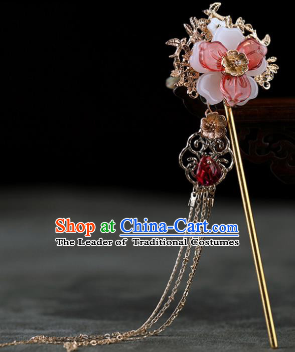 Chinese Traditional Handmade Hair Accessories Ancient Flowers Hairpins Hanfu Hair Clip for Women