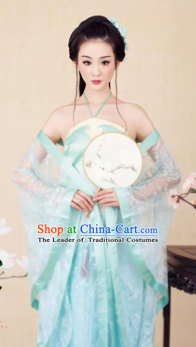 Chinese Ancient Imperial Concubine Hanfu Dress Traditional Tang Dynasty Palace Lady Embroidered Costume for Women