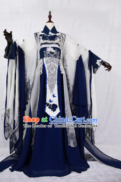 Chinese Ancient Palace Lady Hanfu Han Dynasty Imperial Concubine Queen Embroidered Historical Costumes for Women