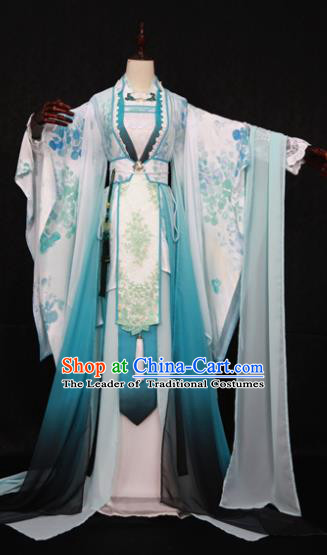 Chinese Ancient Cosplay Fairy Swordswoman Costume Han Dynasty Princess Embroidered Hanfu Dress for Women