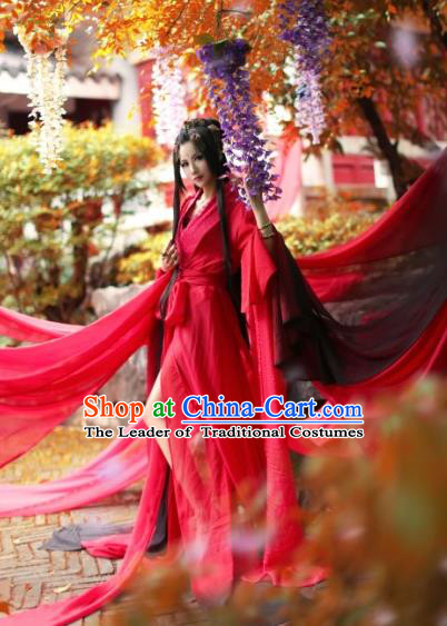Chinese Ancient Palace Lady Hanfu Han Dynasty Imperial Concubine Queen Embroidered Historical Costumes for Women