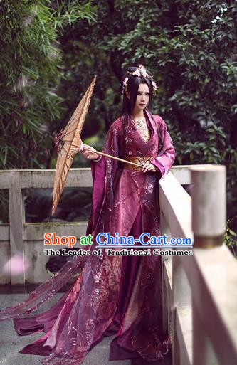 Chinese Ancient Cosplay Imperial Concubine Embroidered Costumes Tang Dynasty Palace Lady Hanfu Dress for Women
