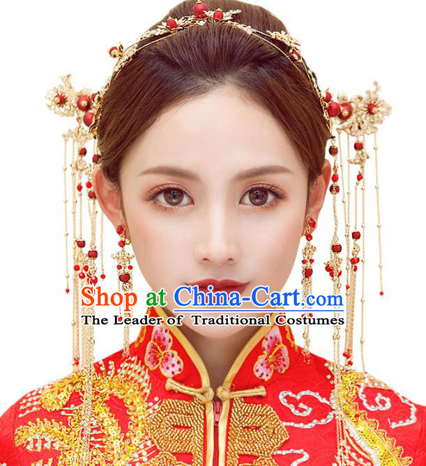 Chinese Ancient Handmade Hair Accessories Traditional Hairpins Complete Set for Women