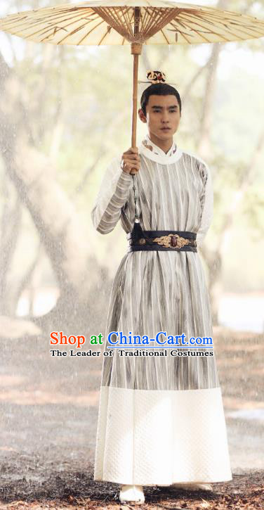 Chinese Ancient Crown Prince Clothing Legend of Fu Yao Nobility Childe Zhangsun Wuji Replica Costume for Men
