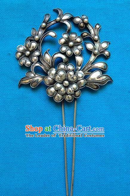 Chinese Traditional Miao Nationality Hair Accessories Hairpins Headwear for Women