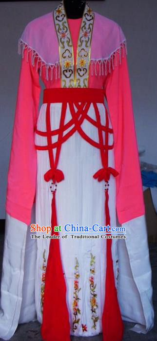 Chinese Traditional Beijing Opera Actress Pink Dress China Peking Opera Embroidered Costumes for Adults