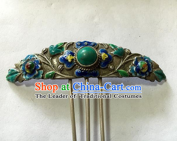 Chinese Traditional Ancient Enamel Hairpins Hair Accessories Hair Clip for Women