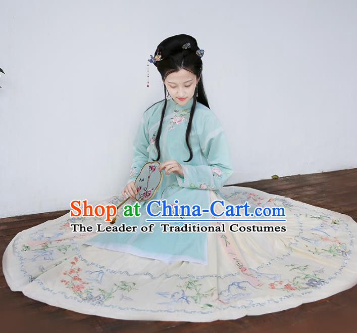 Chinese Ancient Palace Lady Hanfu Han Dynasty Imperial Concubine Queen Embroidered Historical Costumes