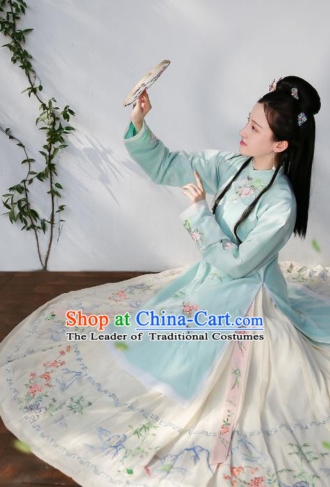 Chinese Ancient Palace Lady Hanfu Han Dynasty Imperial Concubine Queen Embroidered Historical Costumes