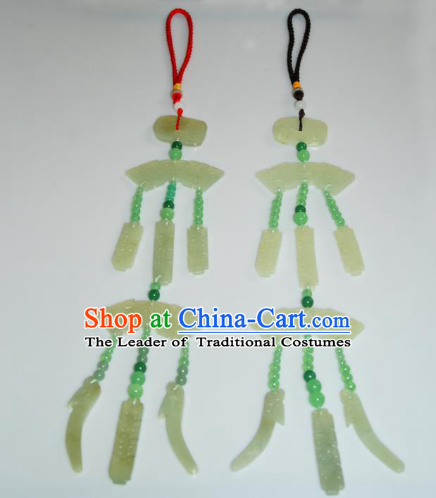 Traditional Chinese Ancient Princess Waist Accessories Hanfu Jade Pendant for Women