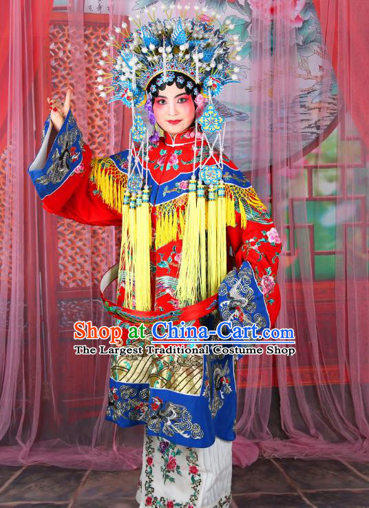 Professional Chinese Traditional Beijing Opera Imperial Consort Costumes and Phoenix Coronet for Adults