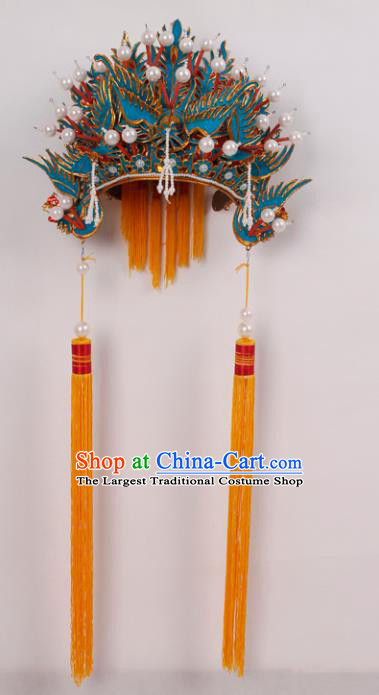 Top Grade Chinese Beijing Opera Pantaloon Headwear Peking Opera General Phoenix Coronet Hat for Women