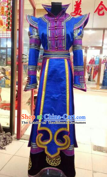 Chinese Traditional Mongolian Wedding Costume China Mongol Nationality Folk Dance Dress for Women