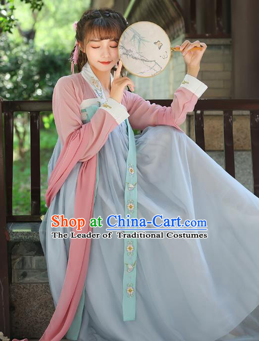 Traditional Chinese Ancient Princess Costume Tang Dynasty Palace Hanfu Dress for Women