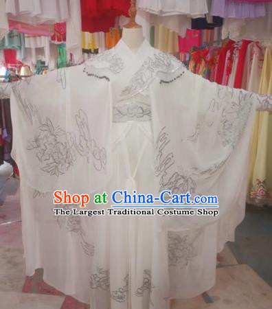 Chinese Traditional Beijing Opera Madam White Snake Dress Peking Opera Diva Costumes for Adults