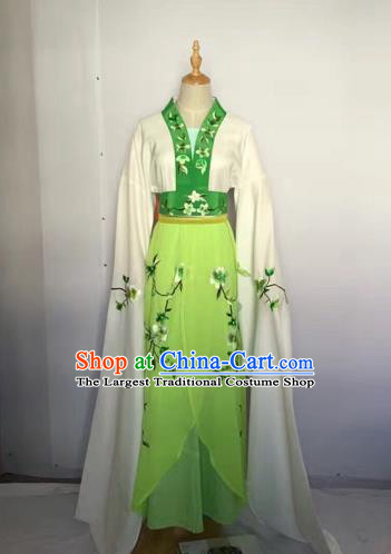 Chinese Huangmei Opera Fairy Green Dress Traditional Beijing Opera Diva Costume for Adults
