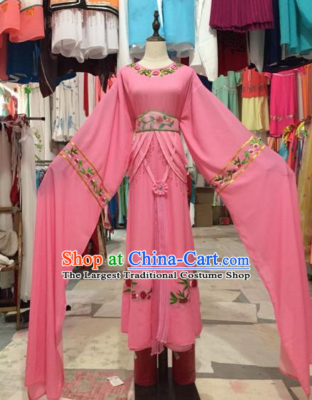 Chinese Shaoxing Opera Pink Dress Traditional Beijing Opera Diva Costume for Adults