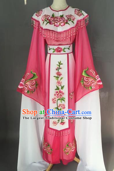 Chinese Beijing Opera Diva Rosy Dress Clothing Ancient Princess Costume for Adults