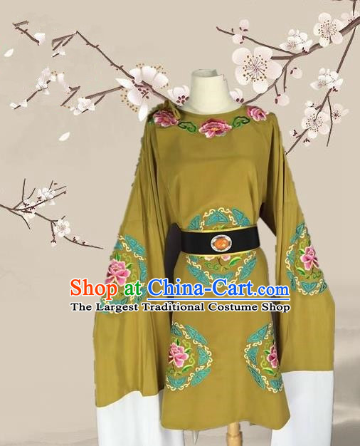 Chinese Ancient Dowager Countess Green Clothing Traditional Beijing Opera Pantaloon Costume for Adults