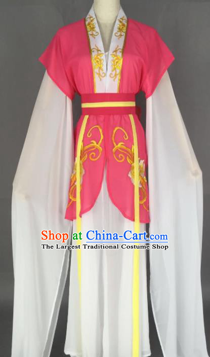 Chinese Ancient Court Maid Pink Dress Traditional Beijing Opera Actress Costume for Adults