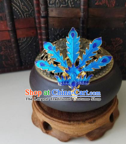 Chinese Ancient Cloisonne Phoenix Hair Comb Qing Dynasty Hair Accessories Hairpins for Women