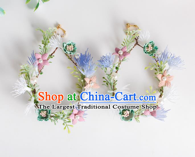 Top Grade Chinese Bride Wedding Accessories Flowers Earrings for Women