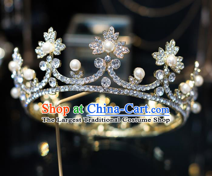 Top Grade Wedding Hair Accessories Baroque Princess Retro Zircon Royal Crown for Women