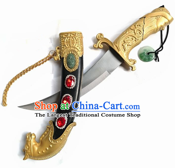 Chinese Traditional Beijing Opera Prop Diva Uyghur Nationality Dagger Swords