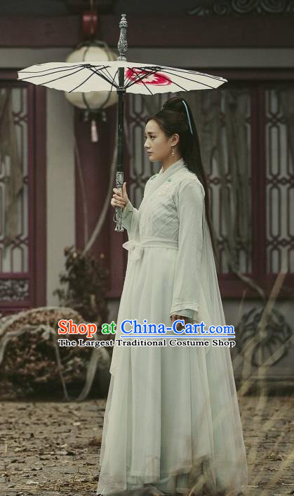 Chinese Ancient Peri Costumes Traditional Princess Swordsman Hanfu Dress