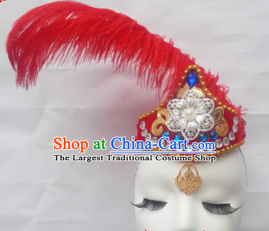 Chinese Traditional Classical Dance Hair Accessories Uyghur Folk Dance Headwear for Women