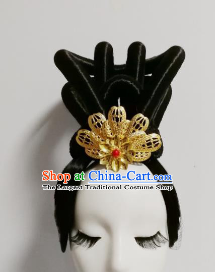 Chinese Traditional Classical Dance Folk Dance Wig and Hair Accessories for Women