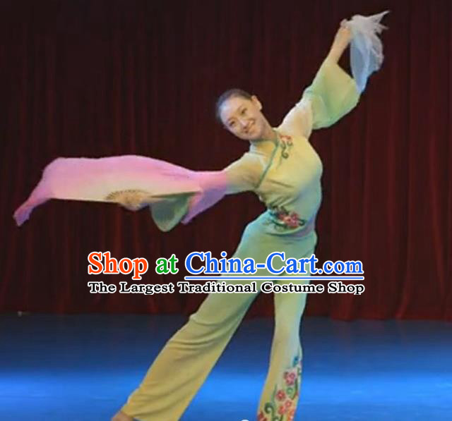 Chinese Traditional Folk Dance Yangko Costume Classical Dance Fan Dance Clothing for Women