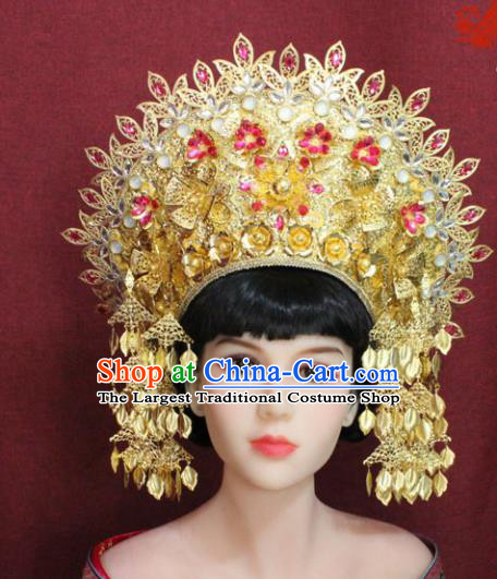 Chinese Handmade Tang Dynasty Phoenix Coronet Ancient Court Hair Accessories Hats for Women