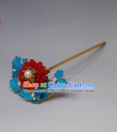 Chinese Ancient Qing Dynasty Hair Accessories Handmade Palace Tian-Tsui Butterfly Hairpins for Women