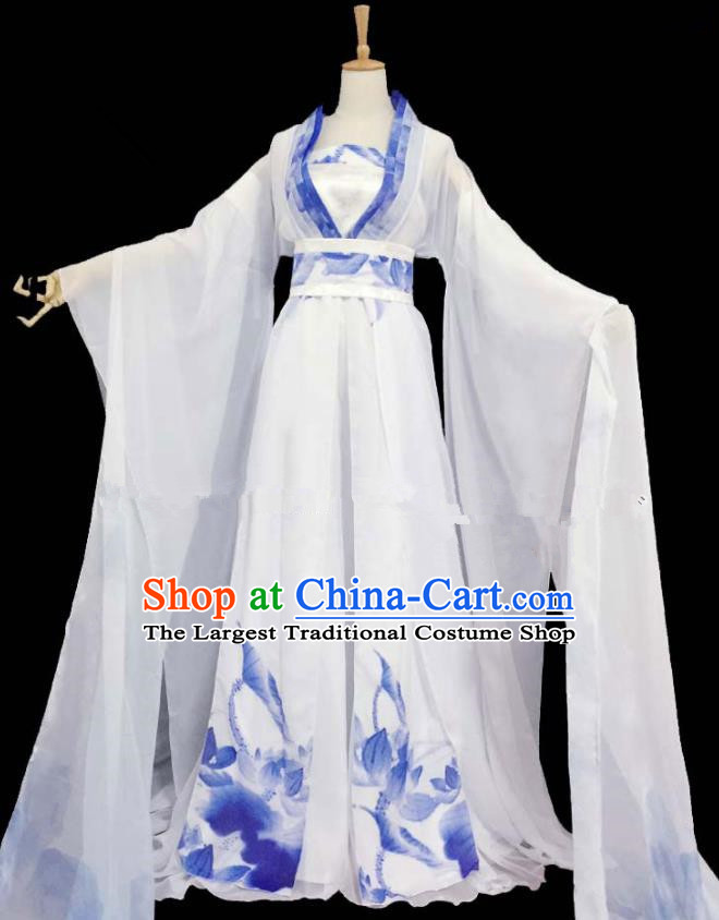 Chinese Ancient Cosplay Peri Hanfu Dress Traditional Tang Dynasty Princess Costume for Women