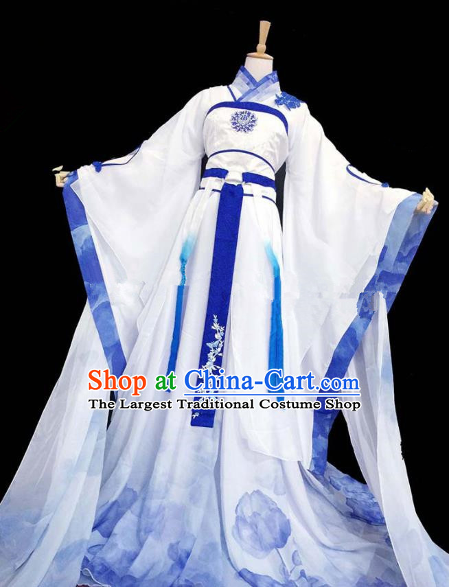 Chinese Ancient Cosplay Peri Hanfu Dress Traditional Han Dynasty Princess Costume for Women