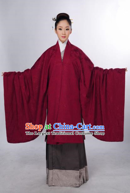 Traditional Chinese Ming Dynasty Maidenform Cloak Ancient Marquise Costume for Women